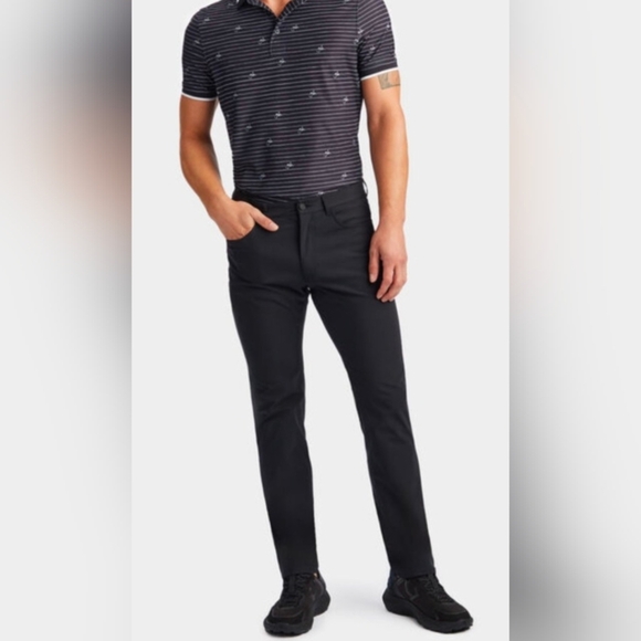 G/Fore The Tour 5 Pocket Black Golf Pants Polyester Size 36x32 In Onyx Black - Picture 3 of 14